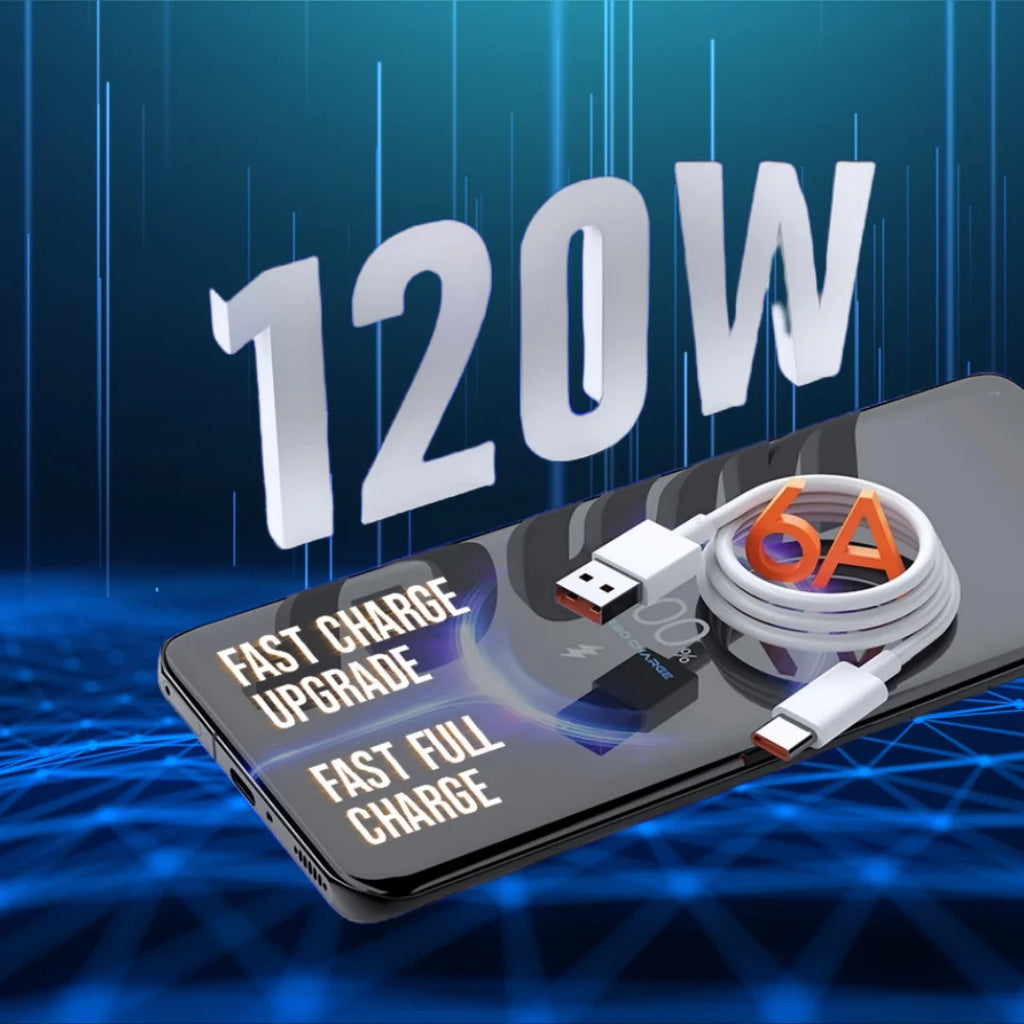 120W Fast Charger with USB-C Cable – EU Plug