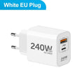 Lenovo 240W GaN PD USB C Charger For iPhone 17 16 15 14 13 12 Pro Max Phone QC 3.0 PD 3.0 USB Type C Fast Charging for Xiaomi