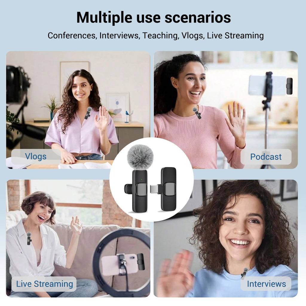 Wireless Lavalier Microphone for USB-C Devices