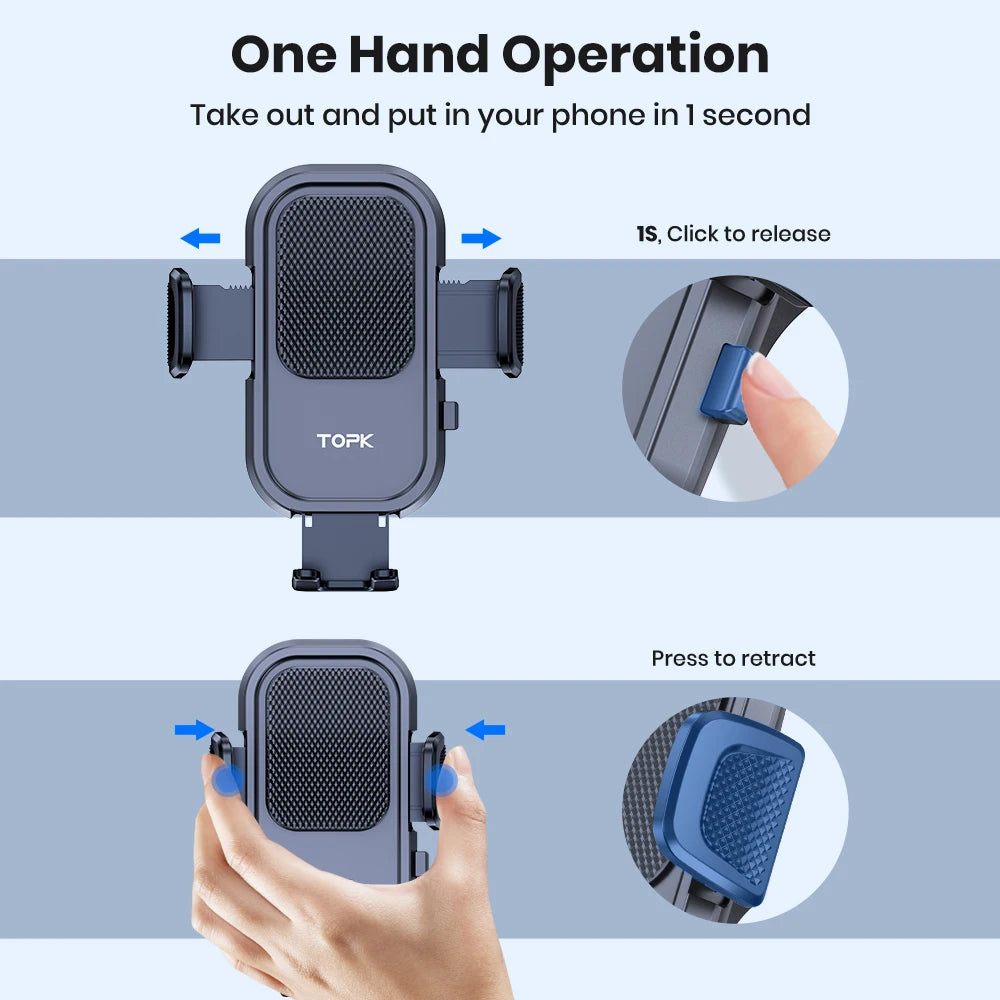 TOPK Air Vent Car Phone Holder – Secure & Adjustable