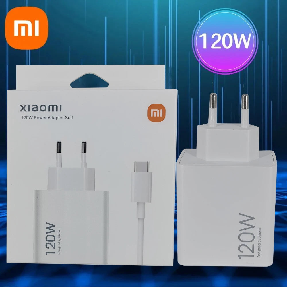 120W Fast Charger with USB-C Cable – EU Plug