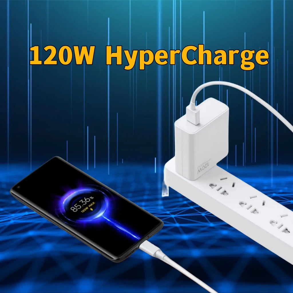 120W Fast Charger with USB-C Cable – EU Plug