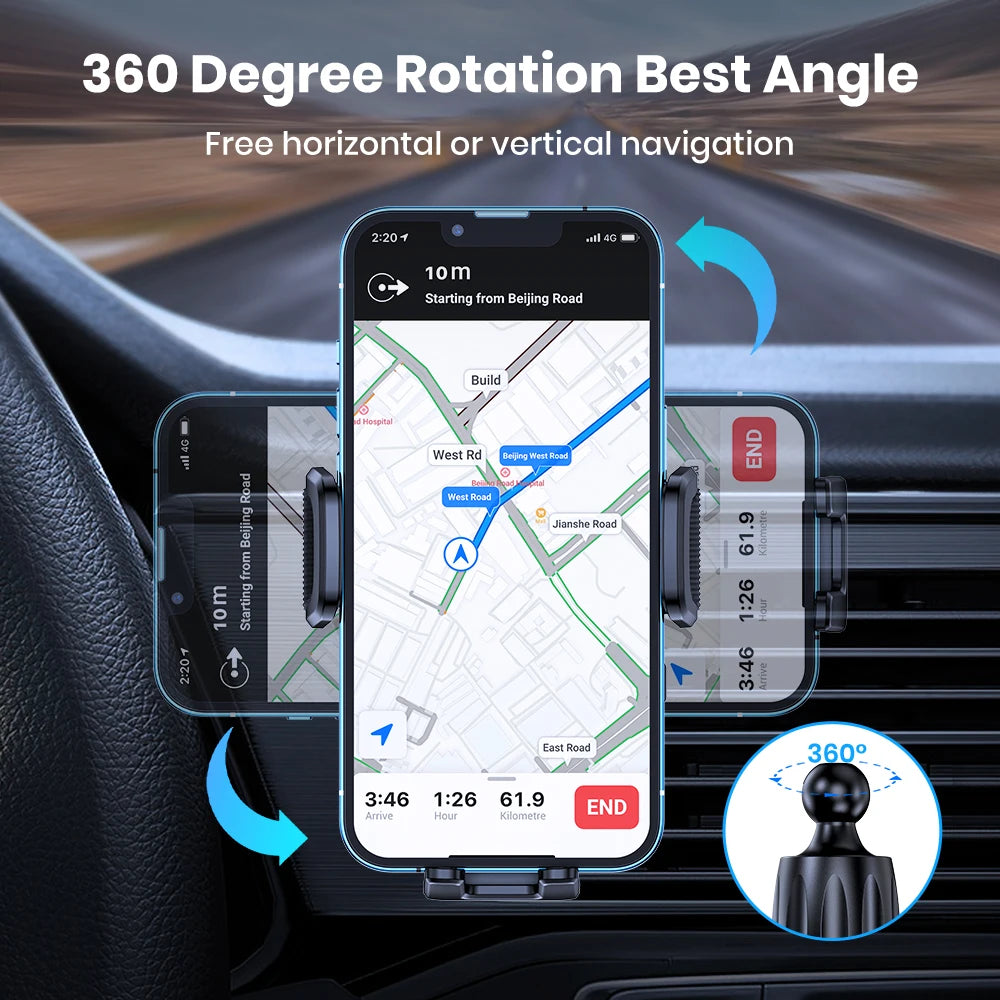 TOPK Air Vent Car Phone Holder – Secure & Adjustable