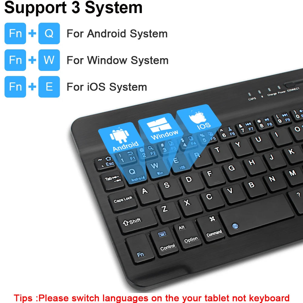 Mini Wireless Bluetooth Keyboard for Tablet, Phone & Laptop