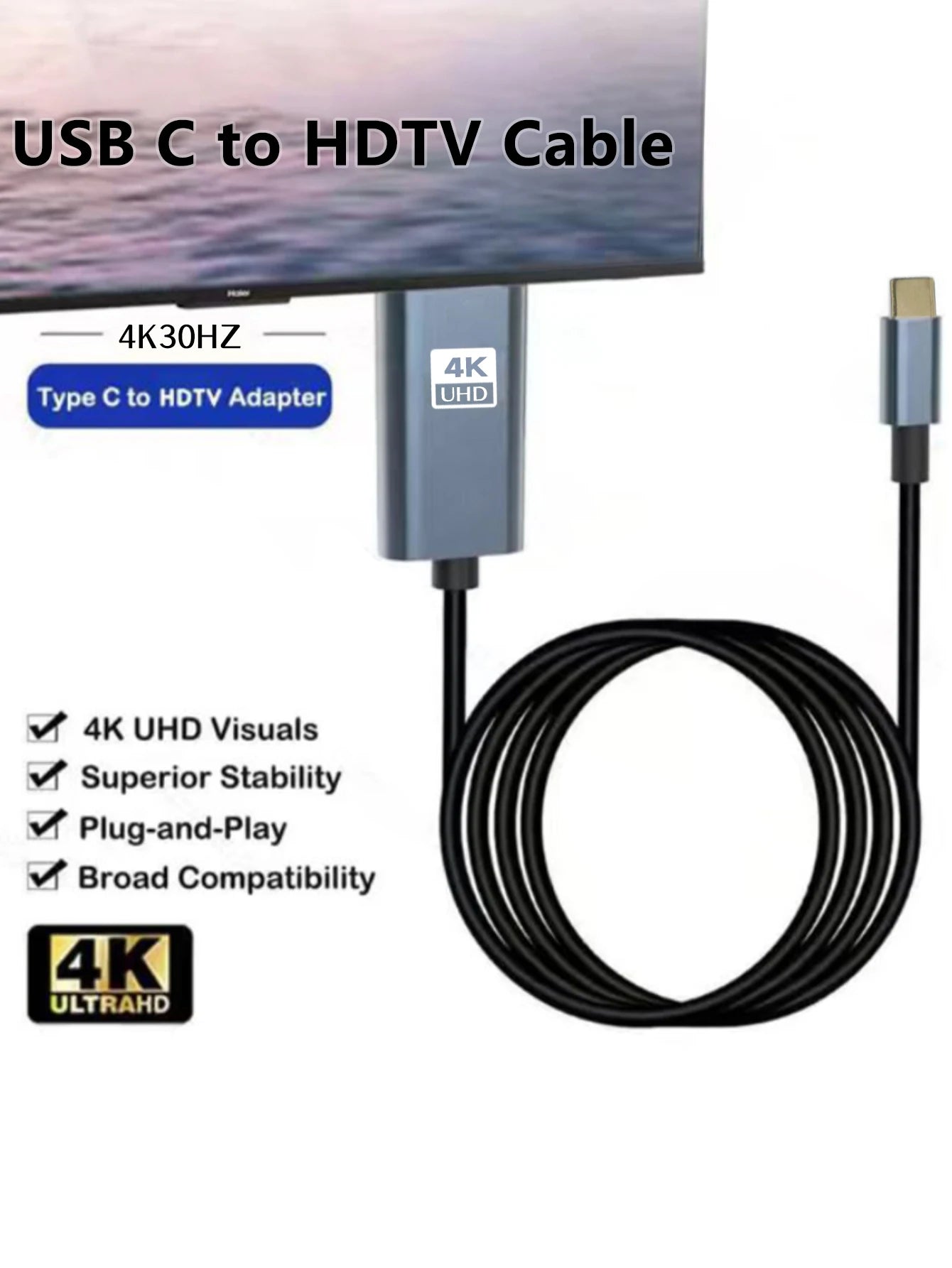 USB-C to HDMI 4K Mirroring Cable